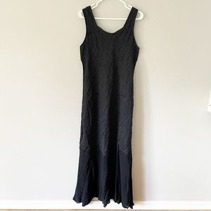 Angel Heart Designs Y2K Vintage Black Maxi Linen Blend Sleeveless Dress Size M